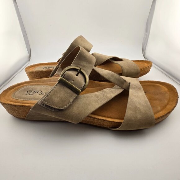 EUROSOFT Gladis Sandals | Size 10M | Stone Taupe | Cushioned Flat Summer Shoe - Picture 2 of 11